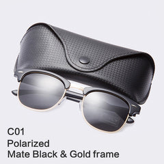 Classic Half Metal Polarized Sunglasses