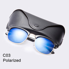 Classic Half Metal Polarized Sunglasses