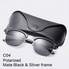 Classic Half Metal Polarized Sunglasses