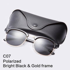 Classic Half Metal Polarized Sunglasses