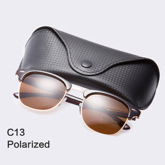 Classic Half Metal Polarized Sunglasses