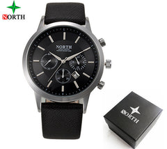 Luxury Military Quartz Sports Wristwatch Leather Strap