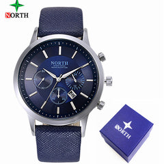 Luxury Military Quartz Sports Wristwatch Leather Strap