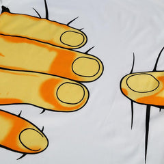 3D Big Hand Short Sleeve Cotton T Shirt