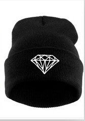 Diamond Knitted Hats For Women Skullies Beanies