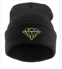 Diamond Knitted Hats For Women Skullies Beanies