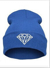 Diamond Knitted Hats For Women Skullies Beanies