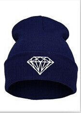 Diamond Knitted Hats For Women Skullies Beanies