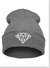 Diamond Knitted Hats For Women Skullies Beanies