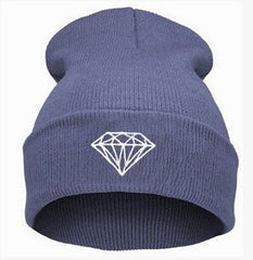 Diamond Knitted Hats For Women Skullies Beanies
