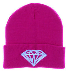 Diamond Knitted Hats For Women Skullies Beanies
