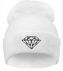Diamond Knitted Hats For Women Skullies Beanies