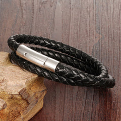 Black Leather Hand Chain Vintage Jewelry