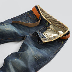 Male Casual Straight Denim Full Length