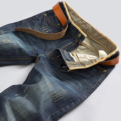 High Quality Men Casual Hole Torn Jeans