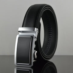 Automatic Buckle Cowhide Leather Men Belt