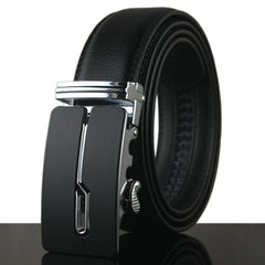 Automatic Buckle Cowhide Leather Men Belt