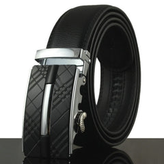Automatic Buckle Cowhide Leather Men Belt