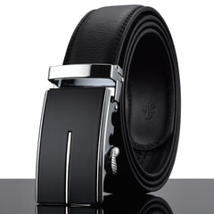 Automatic Buckle Cowhide Leather Men Belt
