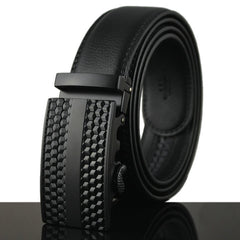 Automatic Buckle Cowhide Leather Men Belt