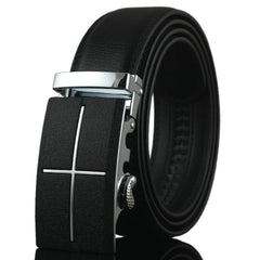 Automatic Buckle Cowhide Leather Men Belt