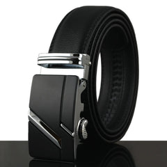 Automatic Buckle Cowhide Leather Men Belt