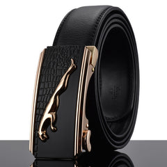 Automatic Buckle Cowhide Leather Men Belt