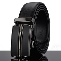 Automatic Buckle Cowhide Leather Men Belt