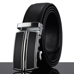 Automatic Buckle Cowhide Leather Men Belt