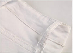 White Ripped Jeans For Men Casual Slim Fit