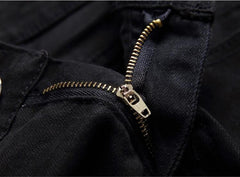 White Ripped Jeans For Men Casual Slim Fit