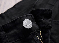 White Ripped Jeans For Men Casual Slim Fit