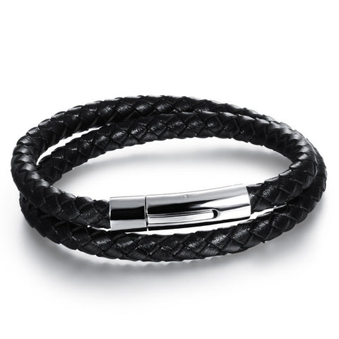 Black Leather Hand Chain Vintage Jewelry