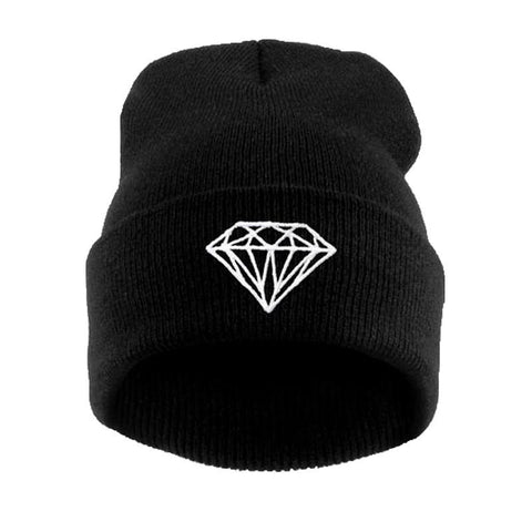 Diamond Knitted Hats For Women Skullies Beanies